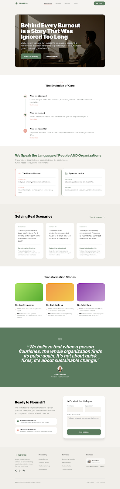 Story-Driven Homepage