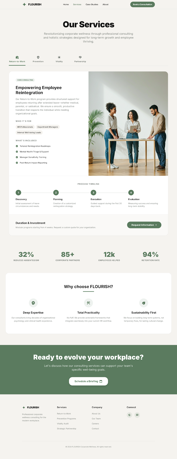 Tabbed Services View